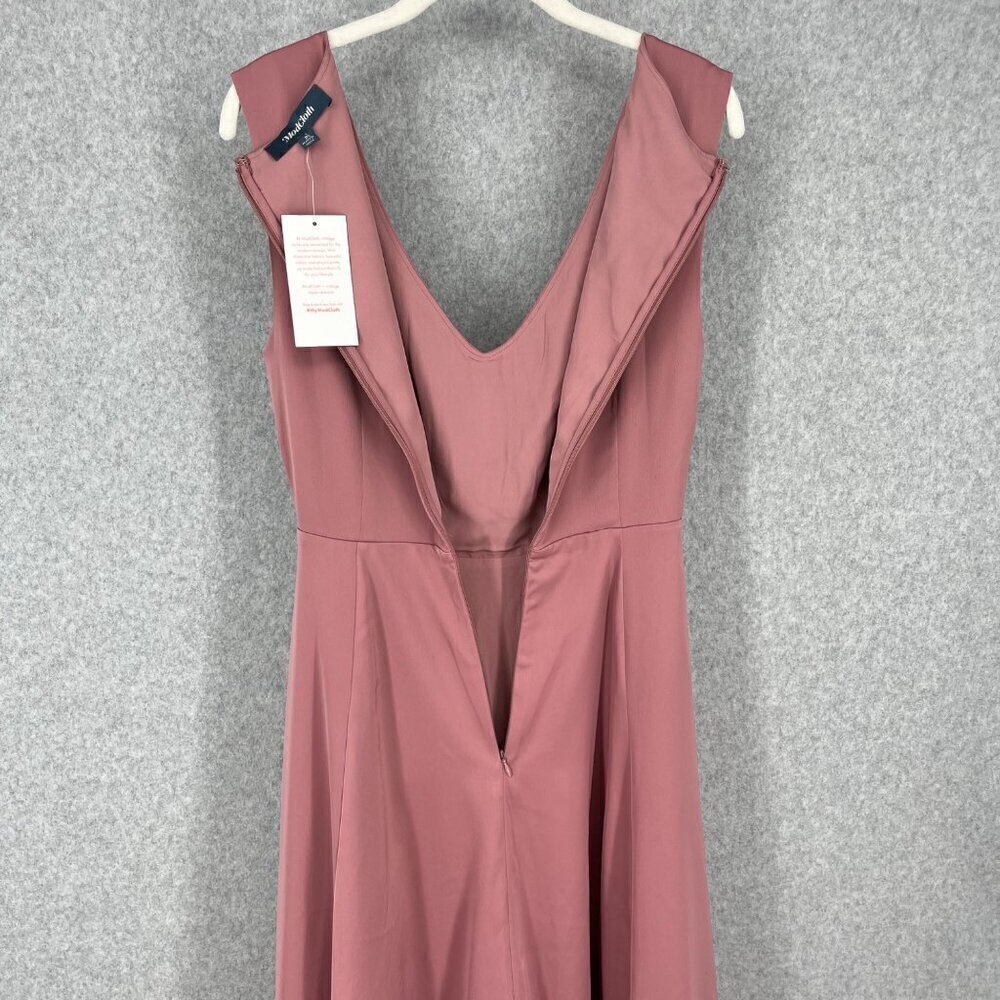 ModCloth Your Luxe-y Day Satin Midi Dress Size 2 Rose Pink Feminine Event NEW - Picture 5 of 13
